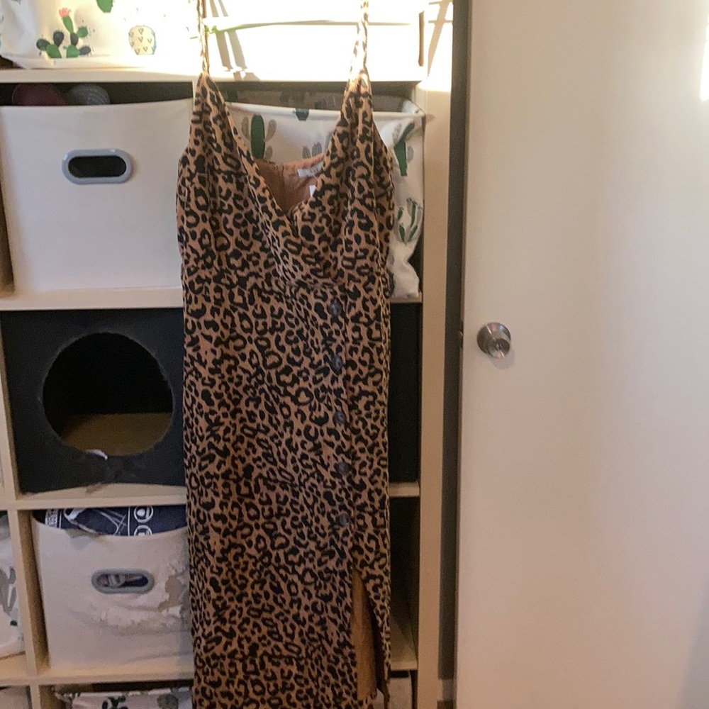 Cheetah cord dress